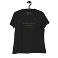 Camiseta negra con diseño La Magia de Diego Italia 1990, frontal mujer