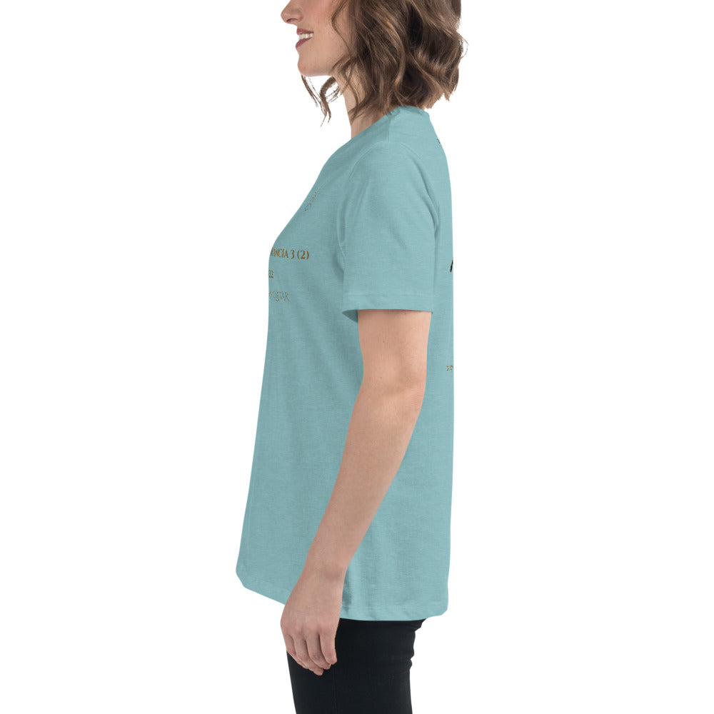 Camiseta mujer celeste inspirada en la final del Mundial Qatar 2022, look lateral