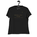 Camiseta mujer negra con diseño He Visto Maradona en la espalda, frontal.