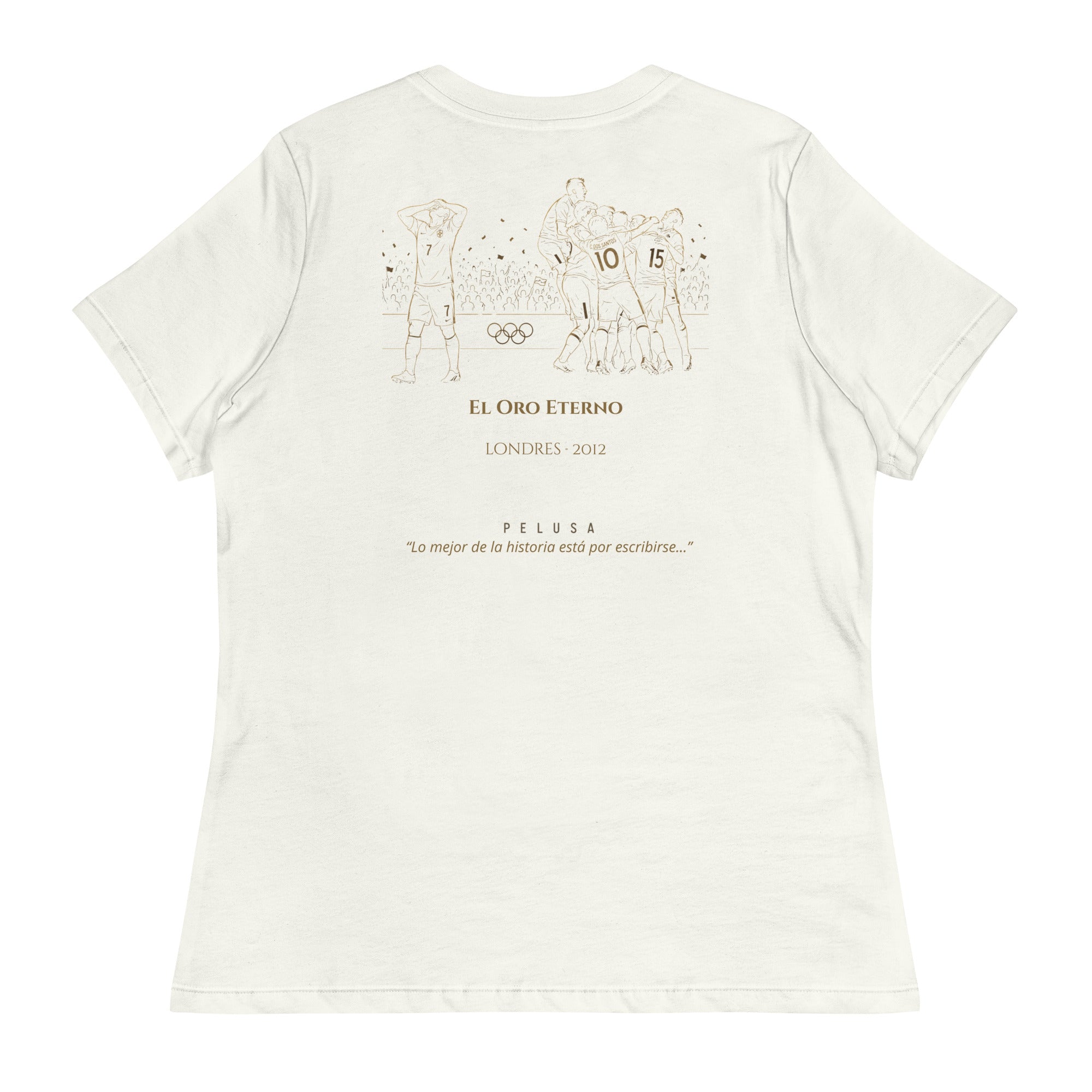 Camiseta México El Oro Eterno | México 2-1 Brasil | Final Olímpica | Londres 2012 | Blanca | Trasera