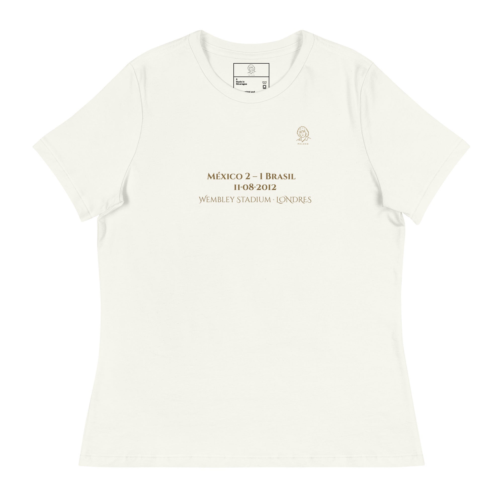 Camiseta México El Oro Eterno | México 2-1 Brasil | Final Olímpica Londres 2012 | Frontal | Blanca