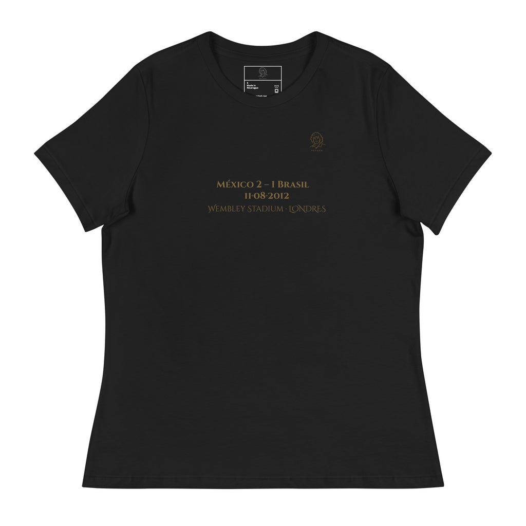 Camiseta México El Oro Eterno | México 2-1 Brasil | Final Olímpica Londres 2012 | Mujer | Negra