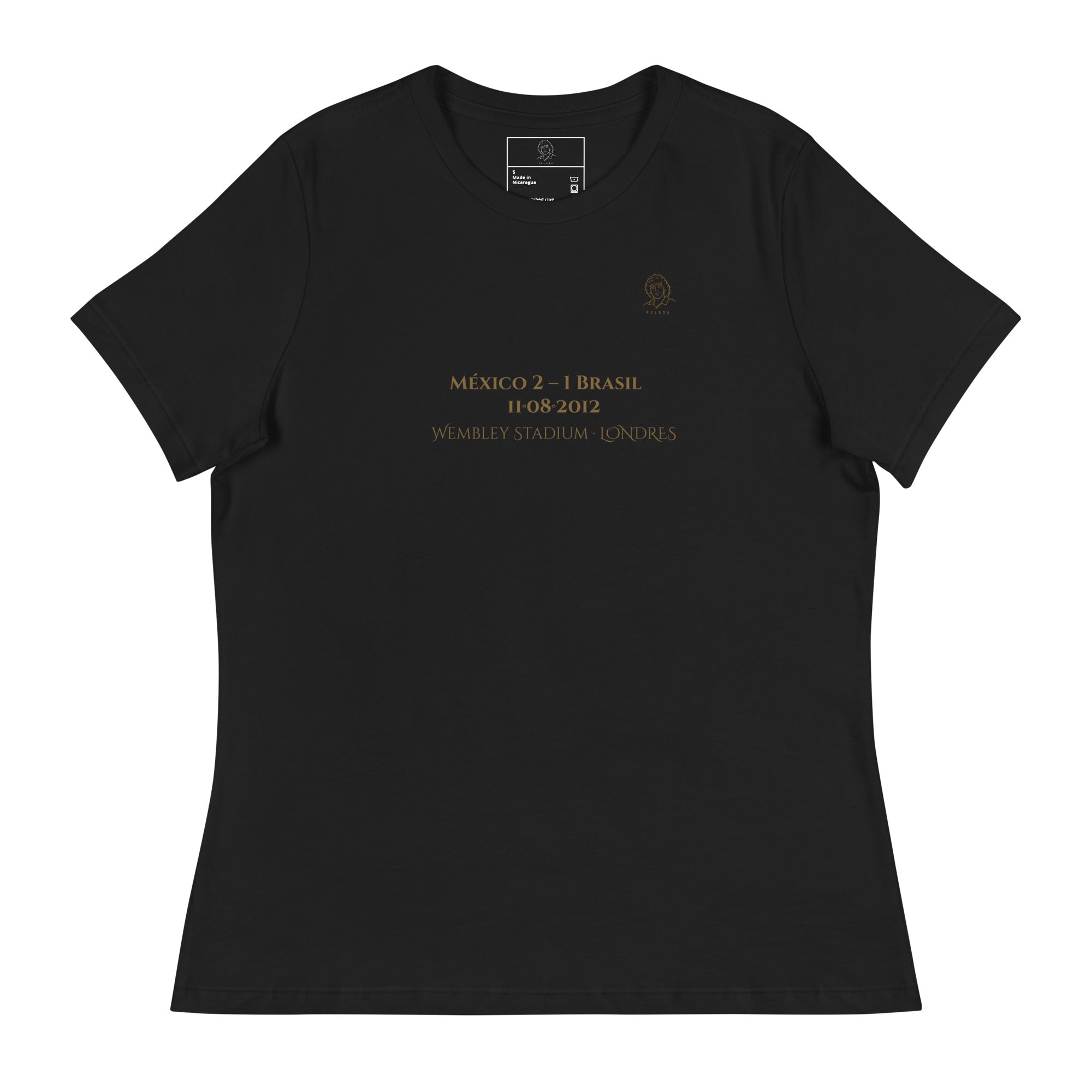 Camiseta México El Oro Eterno | México 2-1 Brasil | Final Olímpica Londres 2012 | Mujer | Negra