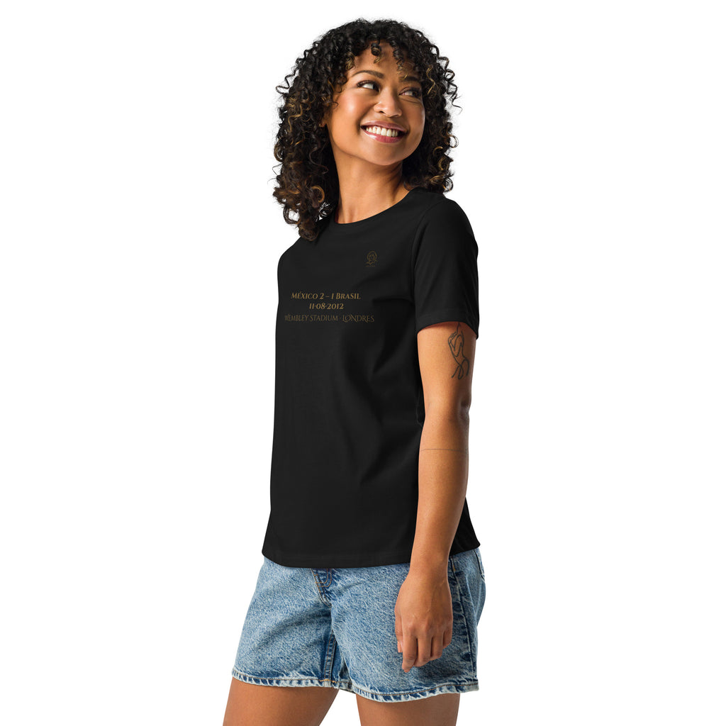Playera México El Oro Eterno | México 2-1 Brasil | Final Olímpica Londres 2012 | Mujer | Lateral | Negra