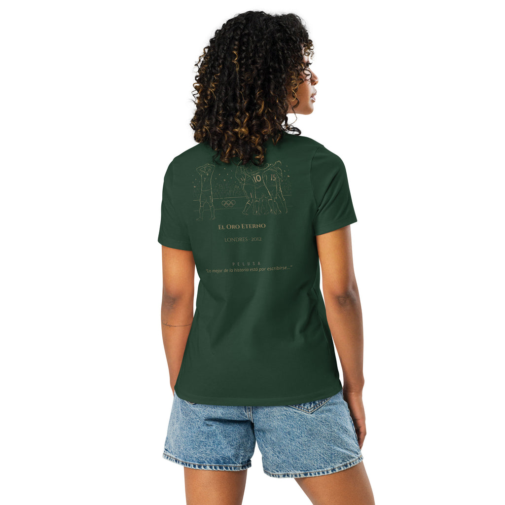 Playera México El Oro Eterno | México 2-1 Brasil | Final Olímpica Londres 2012 | Mujer | Verde |  Trasera