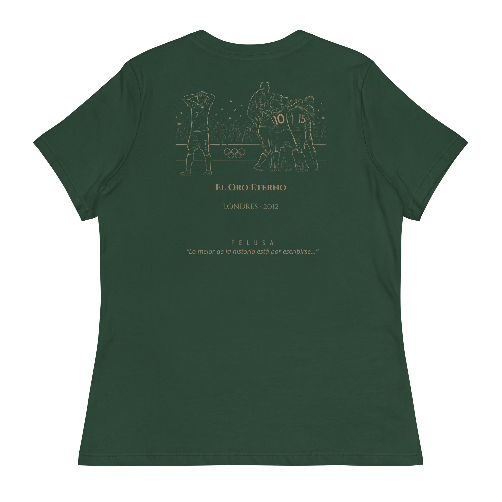 Camiseta México El Oro Eterno | México 2-1 Brasil | Final Olímpica Londres 2012 trasera verde
