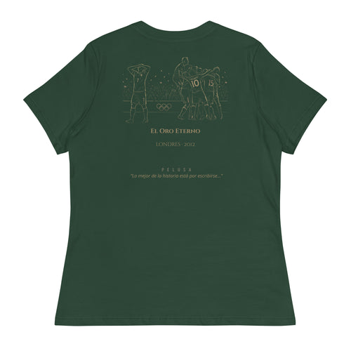 Camiseta México El Oro Eterno | México 2-1 Brasil | Final Olímpica Londres 2012 trasera verde