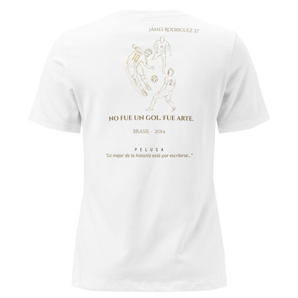 🇨🇴 Colombia | Camiseta Mujer James Rodríguez 2014 – No Fue Gol, Fue Arte 🇨🇴⚽